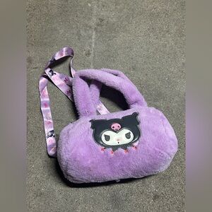 Kuromi Purple Plush Kids Shoulder Bag
